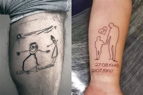 Tatuaggi padre e figlio